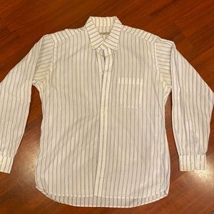 Burberry shirt men blue and white large